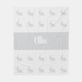 Cobertor De Velo Nome personalizado coelho arruinado