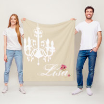 Nome Personalizado com Lustre Rosa e Branco