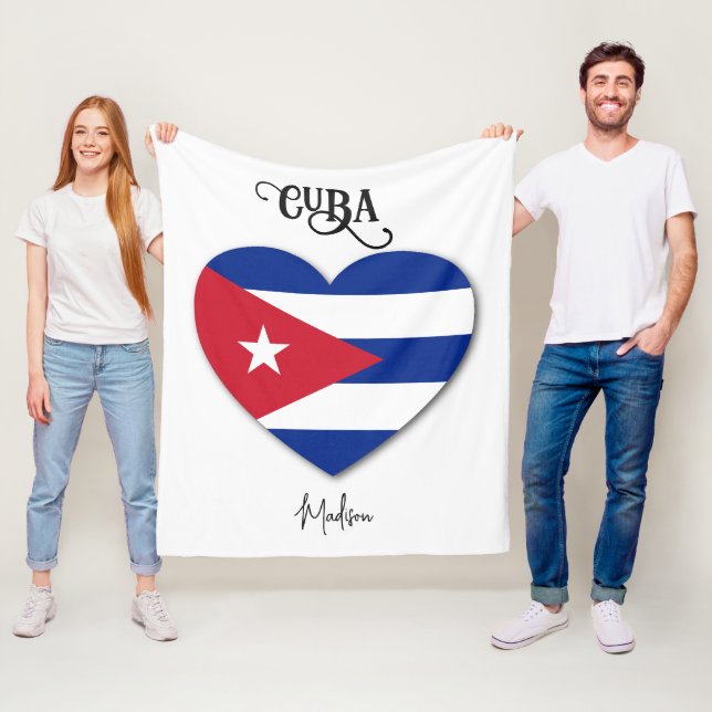 Cobertor De Velo Nome personalizado Cuba Love (In Situ)