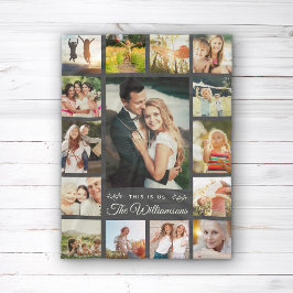 Cobertor De Velo Nome Personalizado da Família Colagem de Fotografi