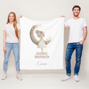 Cobertor De Velo Nome Personalizado Da Lua Da Fada Cósmica
