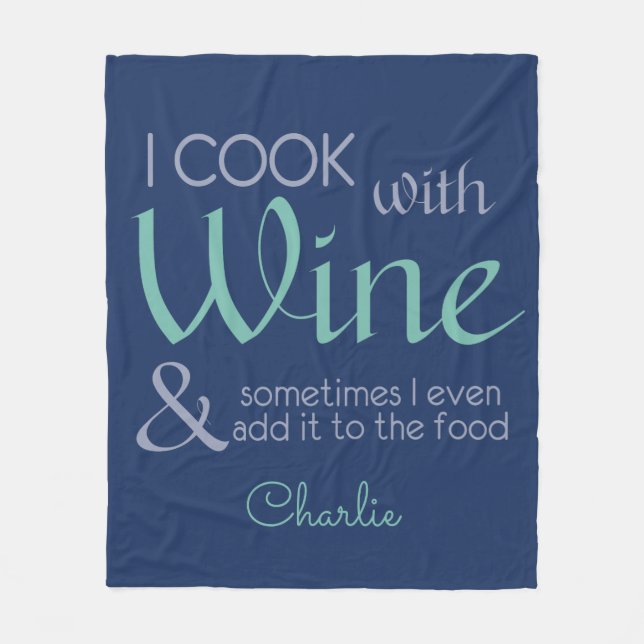 Cobertor De Velo Nome personalizado de Cotação de Vinho (Frente)