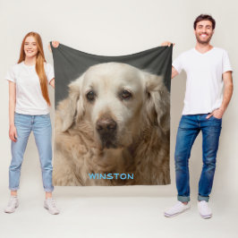 Cobertor De Velo & Nome personalizado de foto de animal