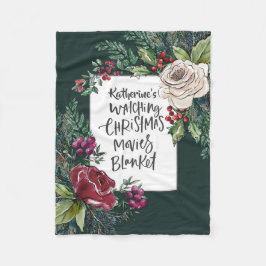 Cobertor De Velo Nome personalizado de observação do filme de Natal