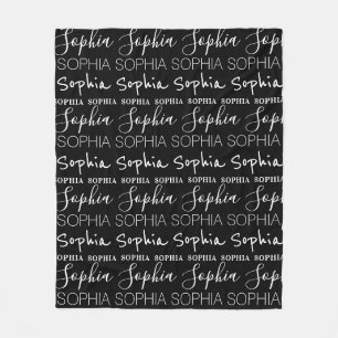 Cobertor De Velo Nome Personalizado de Raparigas Brancas Negras