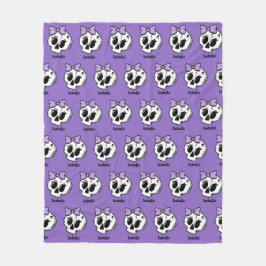 Cobertor De Velo Nome Personalizado do Caveira do Halloween do Arco