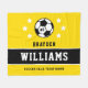 Cobertor De Velo Nome personalizado do jogador de futebol amarelo e (Frente (Horizontal))