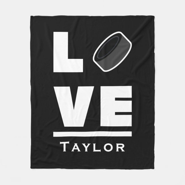 Cobertor De Velo Nome Personalizado Do Ventilador De Hóquei No Gelo (Frente)