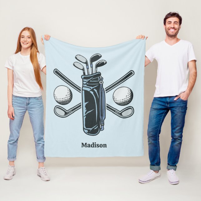Cobertor De Velo Nome Personalizado e Golfe de Cor (In Situ)