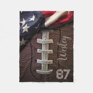 Cobertor De Velo Nome personalizado e número americano de futebol a