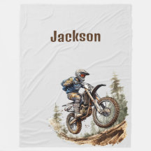Nome Personalizado Família Cozy Dirtbike Blanket G