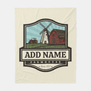 Cobertor De Velo NOME Personalizado Farmhouse Rustic Farmhouse Old 