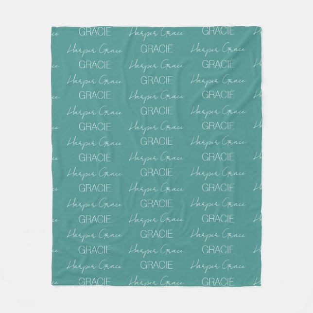 Cobertor De Velo Nome Personalizado Fleece Blanket (Frente)