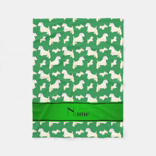 Cobertor De Velo Nome personalizado "green Sealyham Terrier dog"