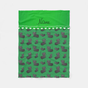 Cobertor De Velo Nome personalizado "green Skye Terrier dog"