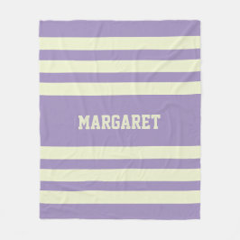 Cobertor De Velo Nome personalizado moderno estiloso roxo branco