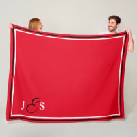 Nome Personalizado Monogrammed Red Stadium Blanket
