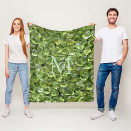 Cobertor De Velo Nome Personalizado Peridot Birthstone Monograma