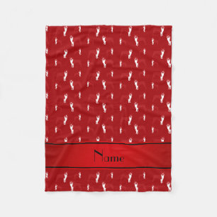 Cobertor De Velo Nome personalizado red boston terrier