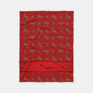 Cobertor De Velo Nome personalizado red German short-ired dog