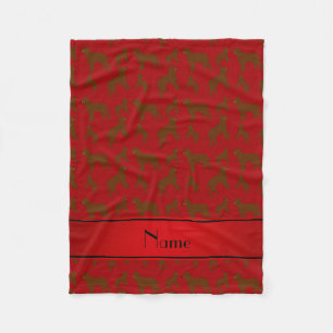 Cobertor De Velo Nome personalizado red Irish Water Spaniel dog