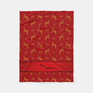 Cobertor De Velo Nome personalizado Red Rhodesian ridgeback