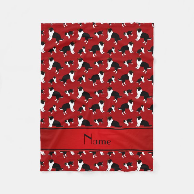 Cobertor De Velo Nome personalizado Red Shetland Sheepdog (Frente)