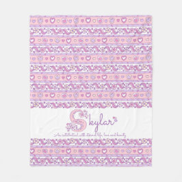 Cobertor De Velo Nome personalizado Skylar que significa letra s mo