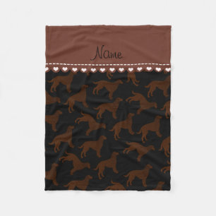 Cobertor De Velo Nome personalizado spaniels de água negros america