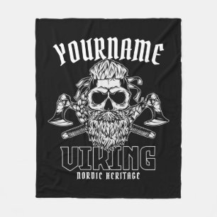 Cobertor De Velo NOME Personalizado Viking Nordic Warrior Heritage