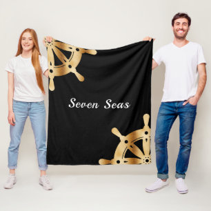 Cobertor De Velo nome preto do iate do volante Dourado