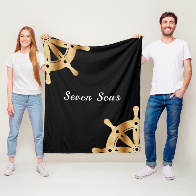 Cobertor De Velo nome preto do iate do volante Dourado (In Situ)