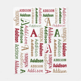 Cobertor De Velo Nome repetitivo e Sexo inicial Natal neutro