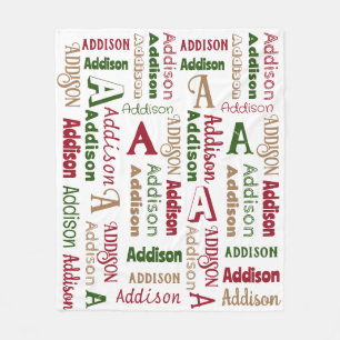 Cobertor De Velo Nome repetitivo e Sexo inicial Natal neutro