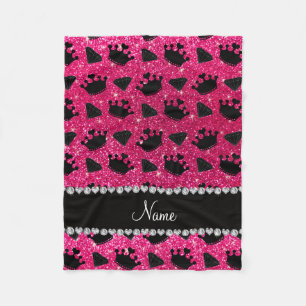 Cobertor De Velo Nome rosa cor-de-rosa princesa brilho coroa diaman