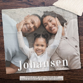 Cobertor De Velo Nome Simples da Família Uma Foto