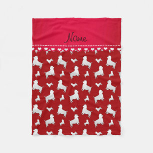 Cobertor De Velo Nome vermelho West Highland White Terrier Cães