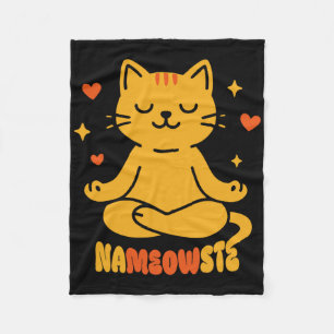 Cobertor De Velo Nomeadamente Pose do Gato Meditação Zen Para Amant