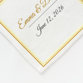 Cobertor De Velo Nomes e Data de Casamento Minimalista Elegante Per