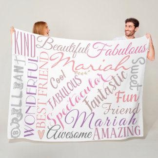 Cobertor De Velo Nomes Personalizados e Palavras de Amor e Amizade