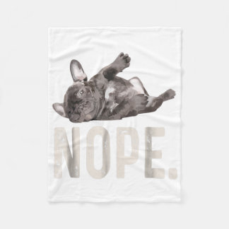 Cobertor De Velo Nope Lazy French Bulldog Lover Gift