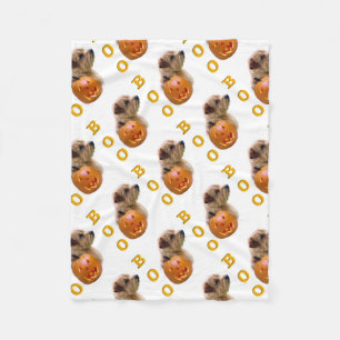Cobertor De Velo Norfolk Terrier Halloween Boo