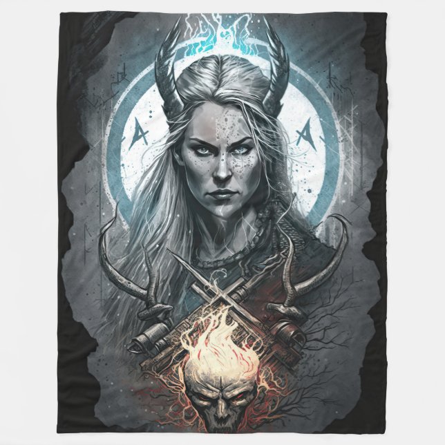 Cobertor De Velo Norse Mythology Freya Blanket (Frente)