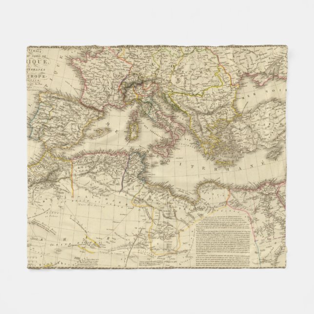 Cobertor De Velo Norte de África, mar Mediterrâneo (Frente (Horizontal))