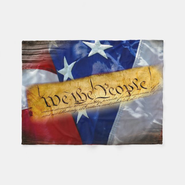 Cobertor De Velo Nós, A Bandeira Americana Da Pessoas (Frente (Horizontal))