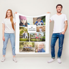 Cobertor De Velo Nós Amamos Você Vovó 7 Foto Criança Família