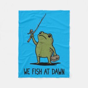 Cobertor De Velo Nós Pescamos ao Amanhecer Sapo Bonito Meme Gráfico