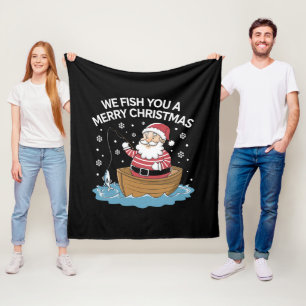Cobertor De Velo Nós Pescamos Um Natal Feliz Pescador Pescando