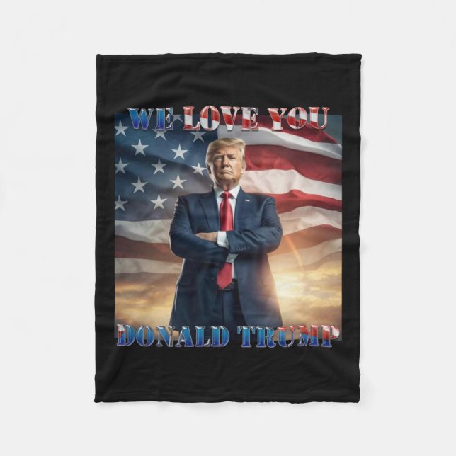 Cobertor De Velo Nós Te Amamos Donald Trump (Frente)