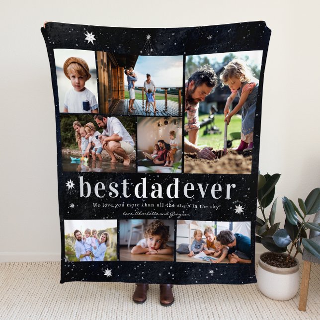 Cobertor De Velo Nós Te Amamos Papai | 8 Fotos Personalizadas  (Criador carregado)